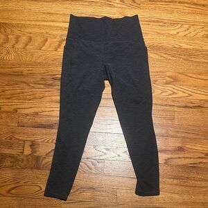 Athleta Heather Dark Gray Salutation Leggings